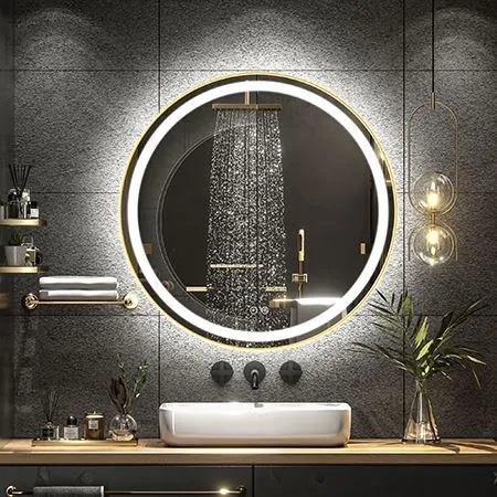 Espejos LED táctiles inteligentes con marco de aleación de aluminio